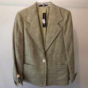 Green linen blazer